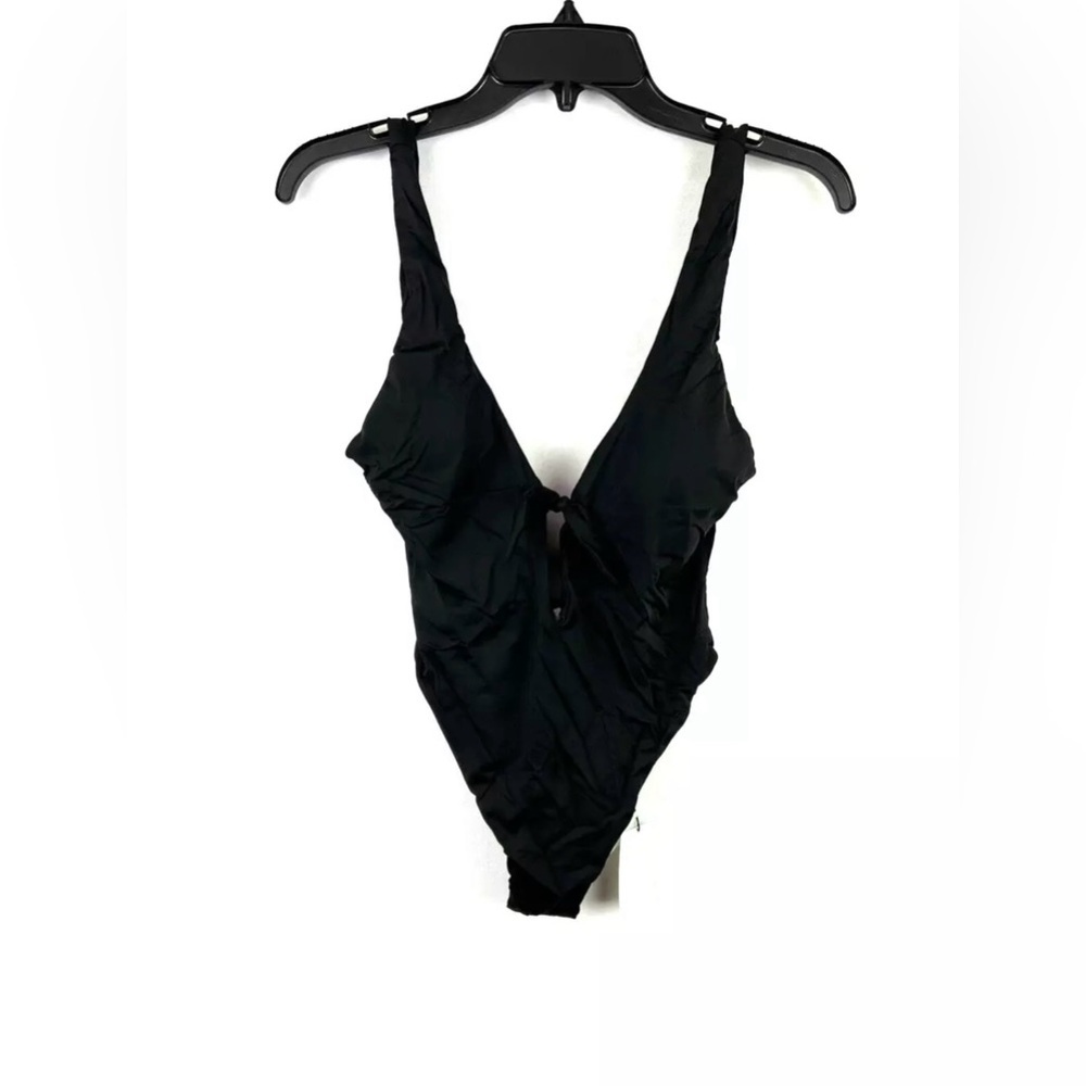 Bikini Lab Womens Keyhole Front One Piece Swimsuit Black Medium